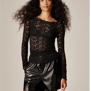 Elegant Black Lace Women's Top